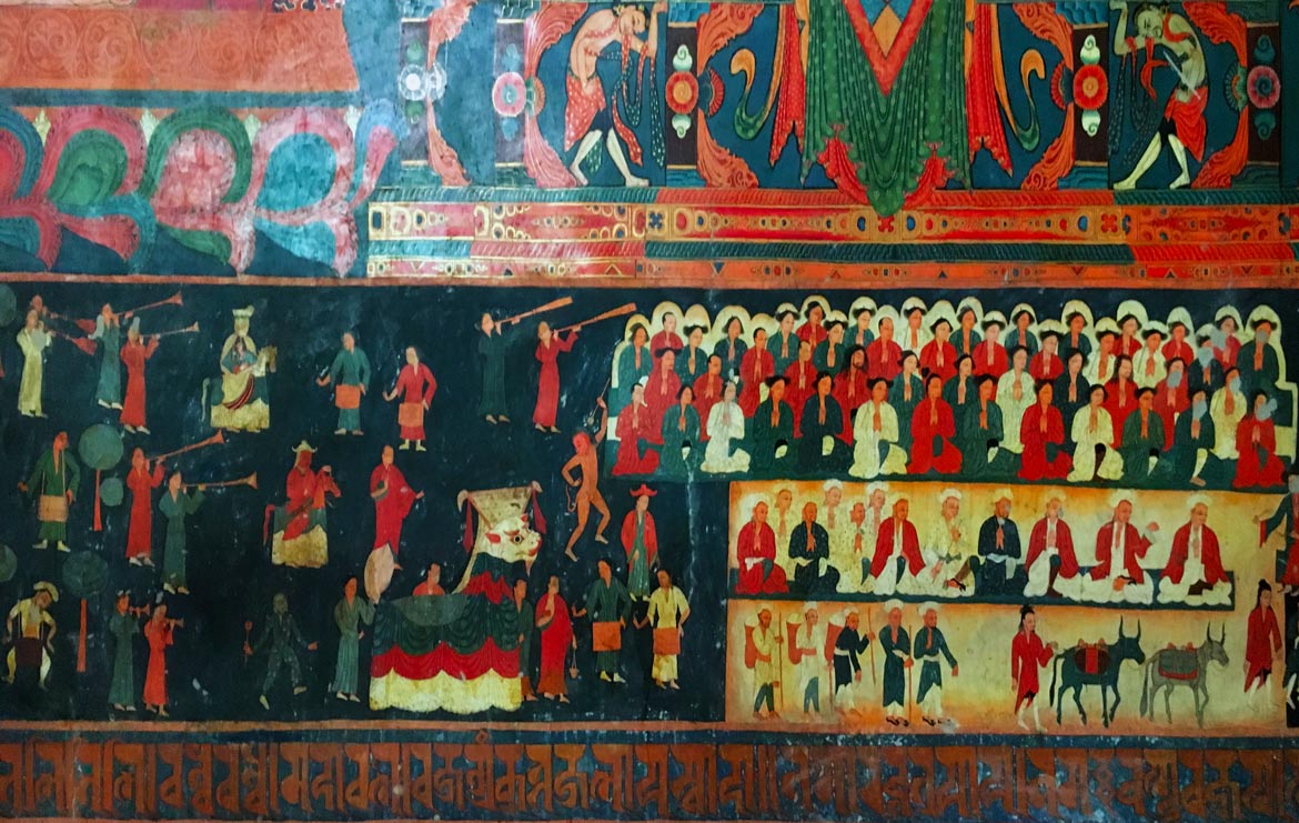 The wall painting of Guge Kingdom